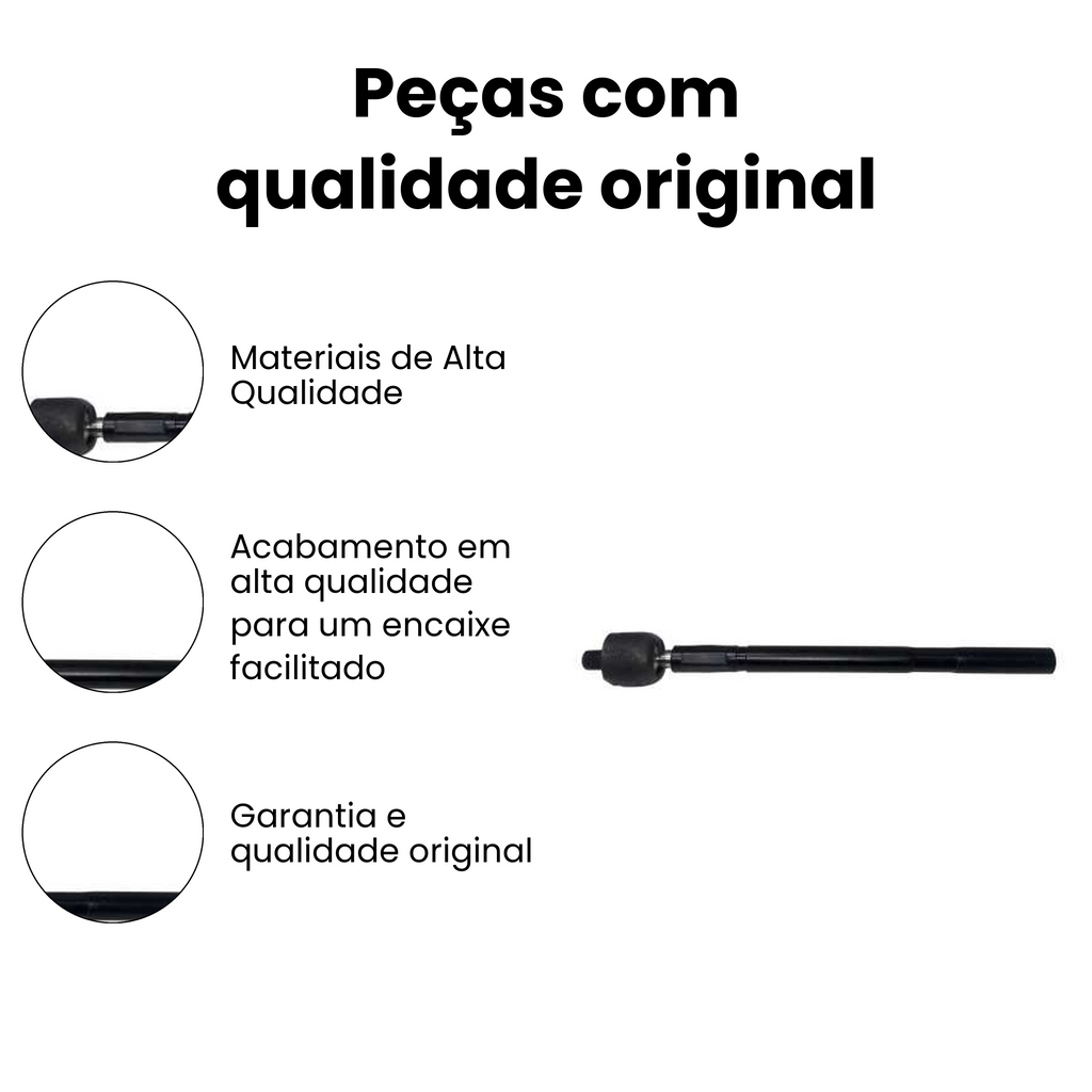 Terminal Axial Direito Esquerdo Peugeot 206 207 - Imagem 3