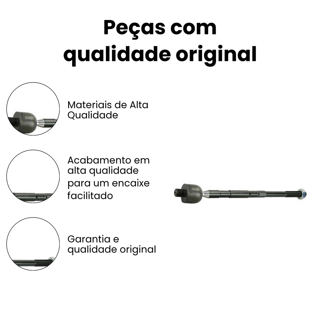 Terminal Axial Direito Esquerdo Gol Fox Volkswagen N-99033 - Imagem 3