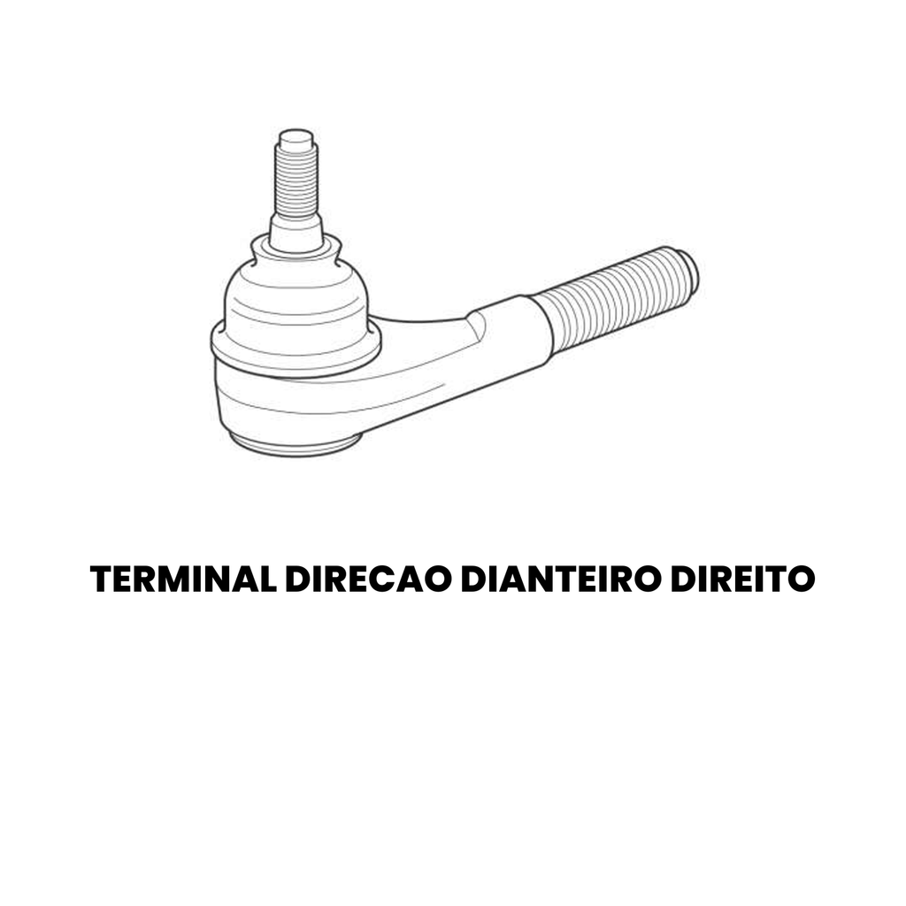 Terminal de Direção Dianteiro Direito Peugeot 207 307 - Imagem 2