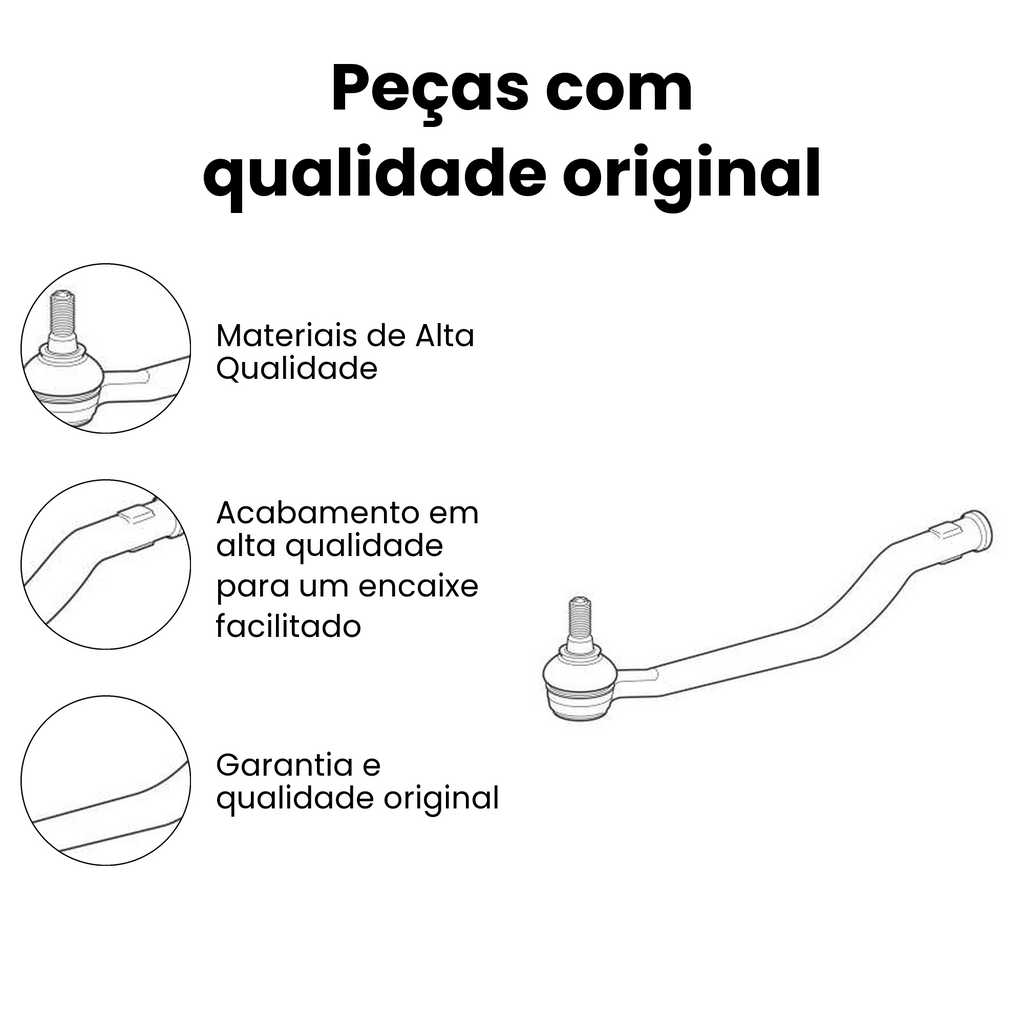 Terminal de Direção Dianteiro Direito Renault Sandero Logan - Imagem 3