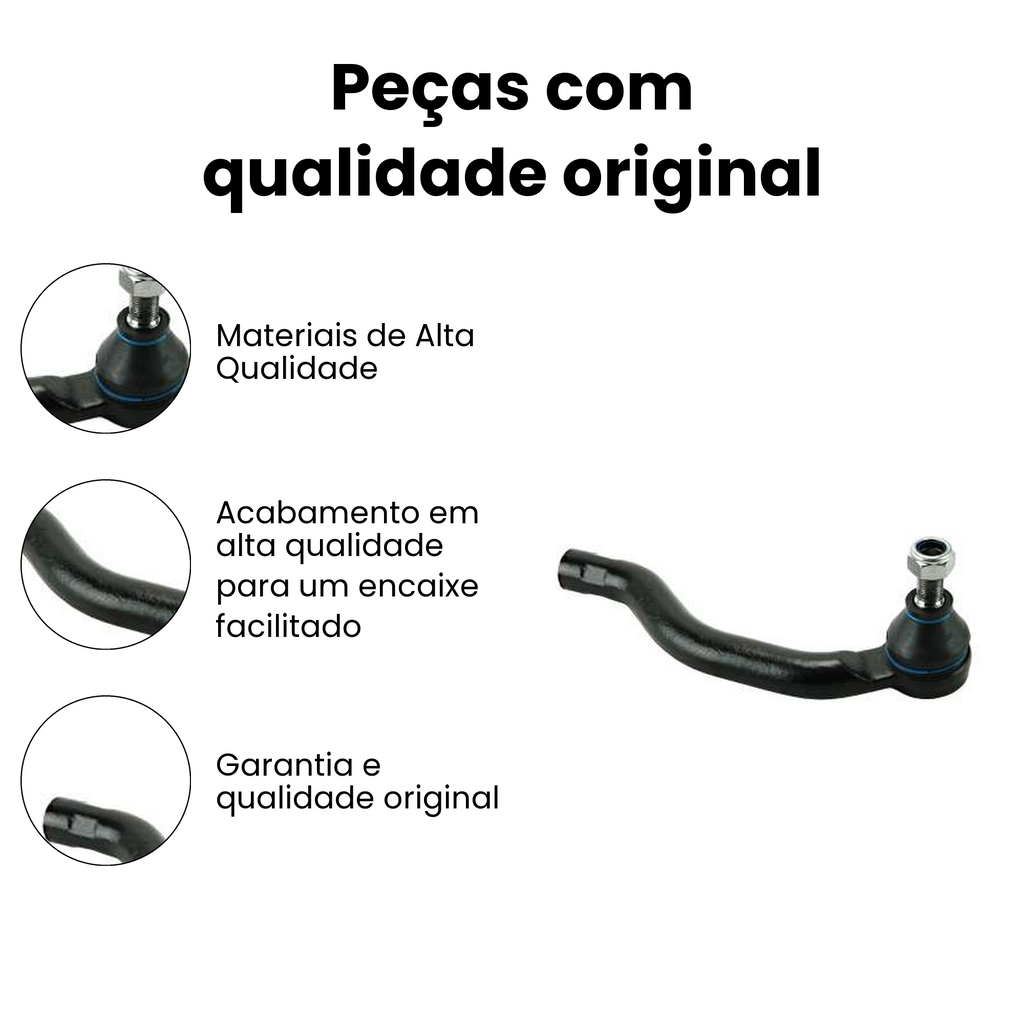 Terminal de Direção Dianteiro Esquerdo Honda Civic - Imagem 3