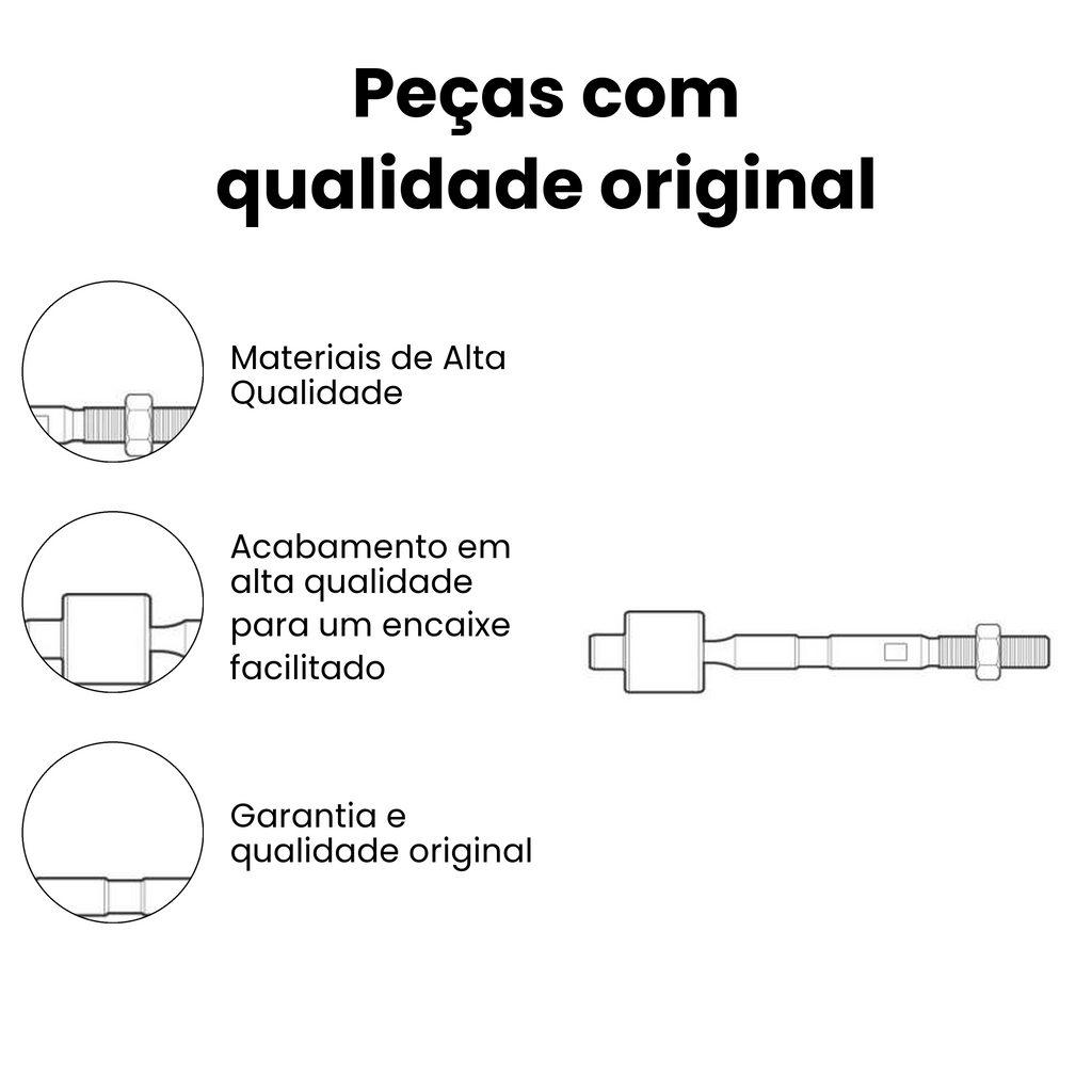 TERMINAL AXIAL DIR/ESQ RENAULT LOGAN SANDERO - Imagem 3