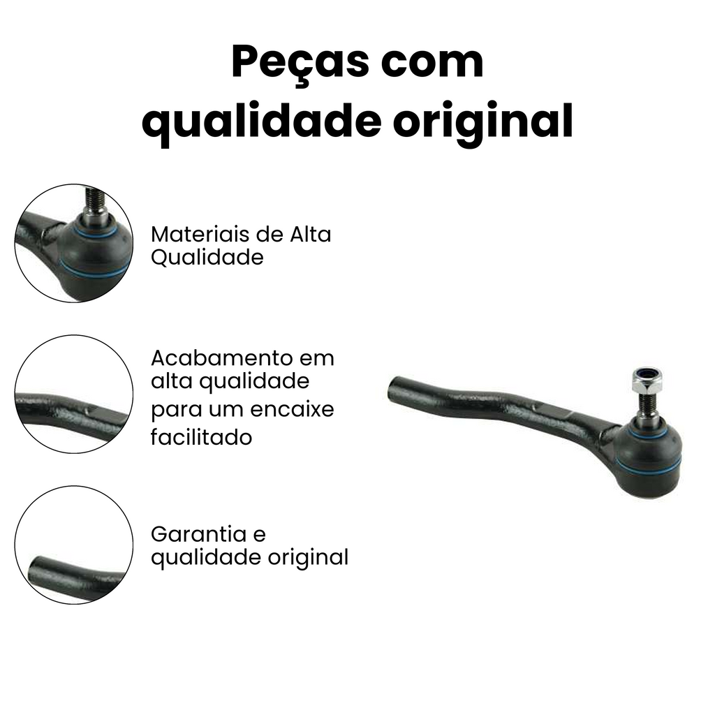 Terminal Direção Dianteiro Esquerdo Honda Fit 2003-2008 - Imagem 3