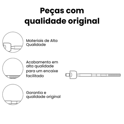 Terminal Axial Direito Esquerdo Peugeot 307 C4 Original - Imagem 3