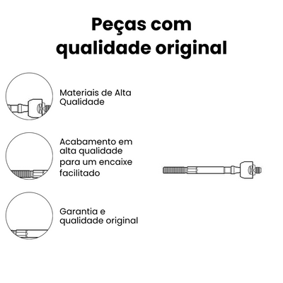 Terminal Axial Direito/Esquerdo Citroen Peugeot - Imagem 3