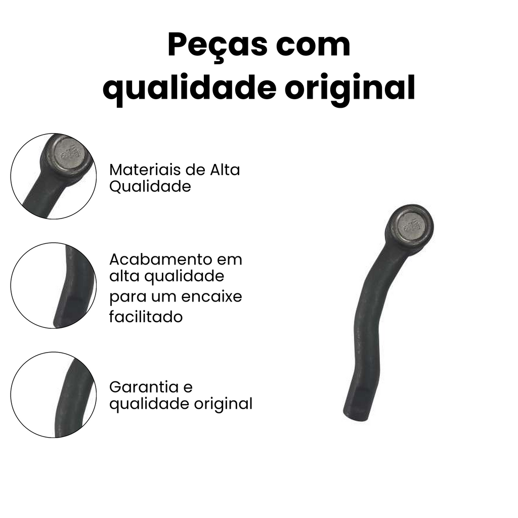 Terminal Direção Dianteiro Esquerdo Toyota Corolla - Imagem 3