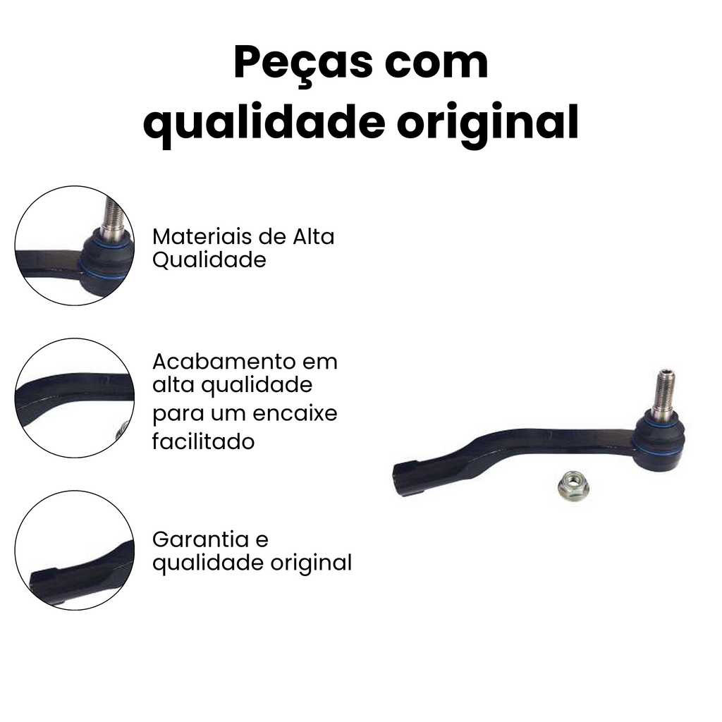 Terminal Direção Dianteiro Direito Renault Master - Imagem 3