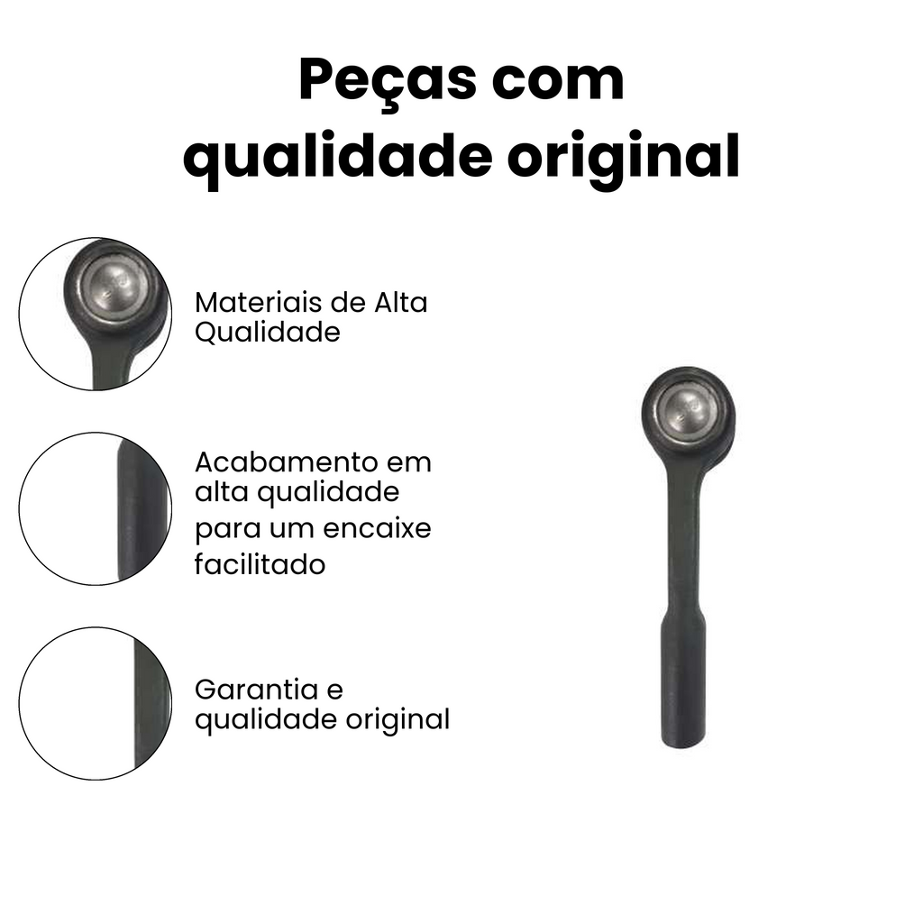 Terminal de Direção Dianteiro Esquerdo Jeep Fiat - Imagem 3