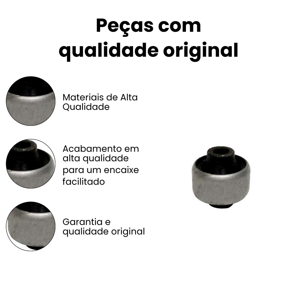 Bucha Bandeja Dianteiro Direito Esquerdo Escort Logus - Imagem 3