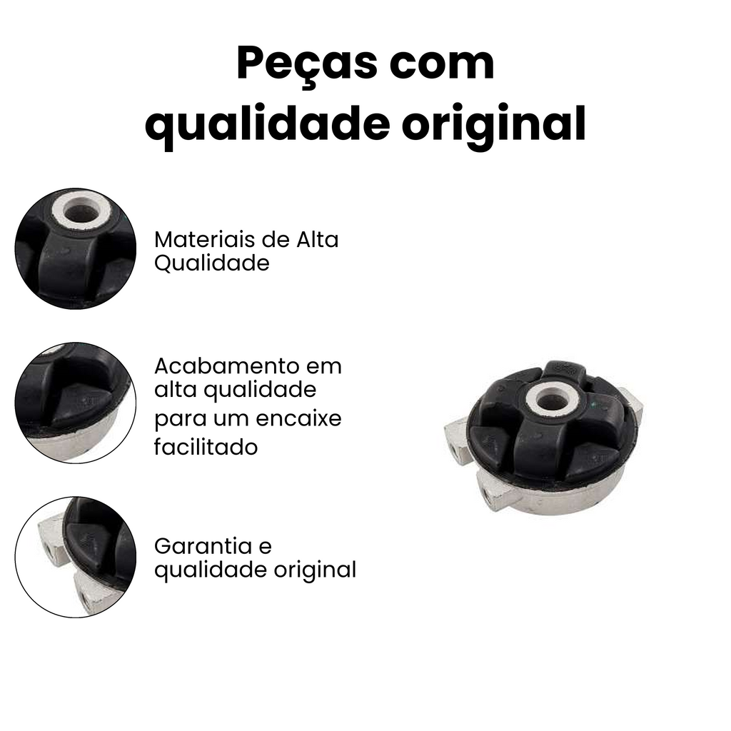Coxim Câmbio Dianteiro Central VW Ford Santana - Imagem 3