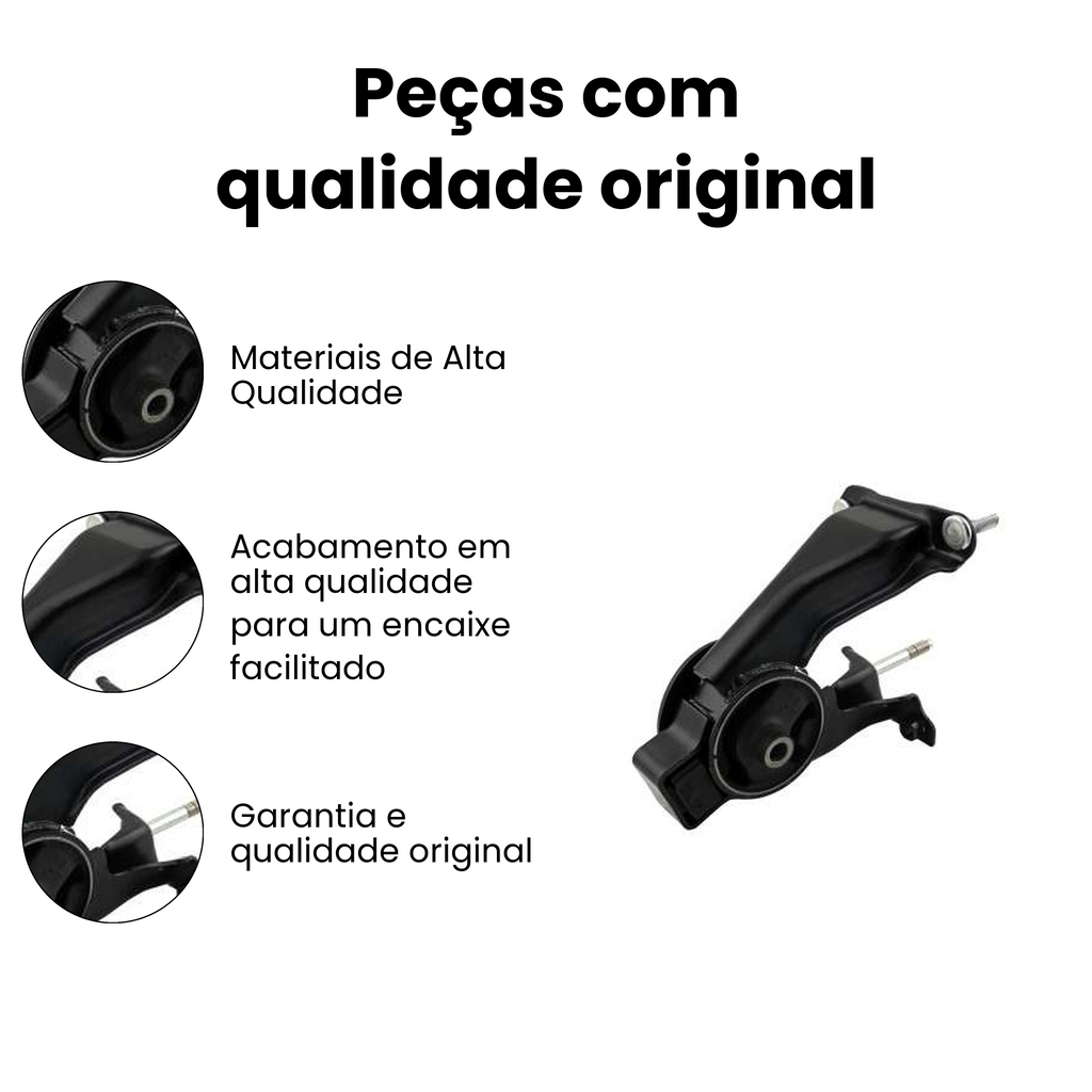 Coxim Motor Traseiro Central Corolla Toyota Original - Imagem 3