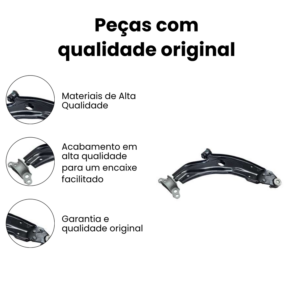 Bandeja de Suspensão Dianteira Esquerda Inferior Fiat Cronos - Imagem 3