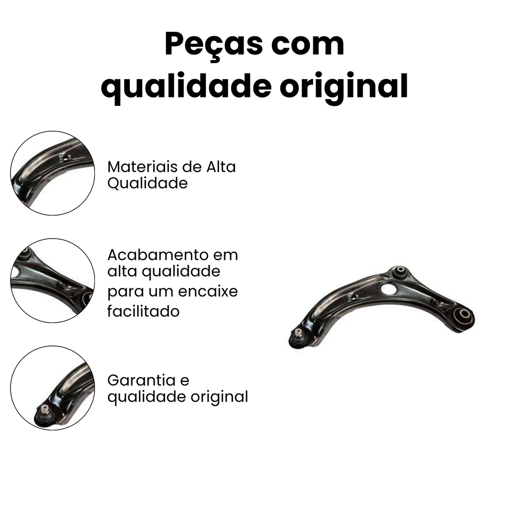 Bandeja Suspensão Dianteira Esquerda Inferior Versa Kicks - Imagem 3