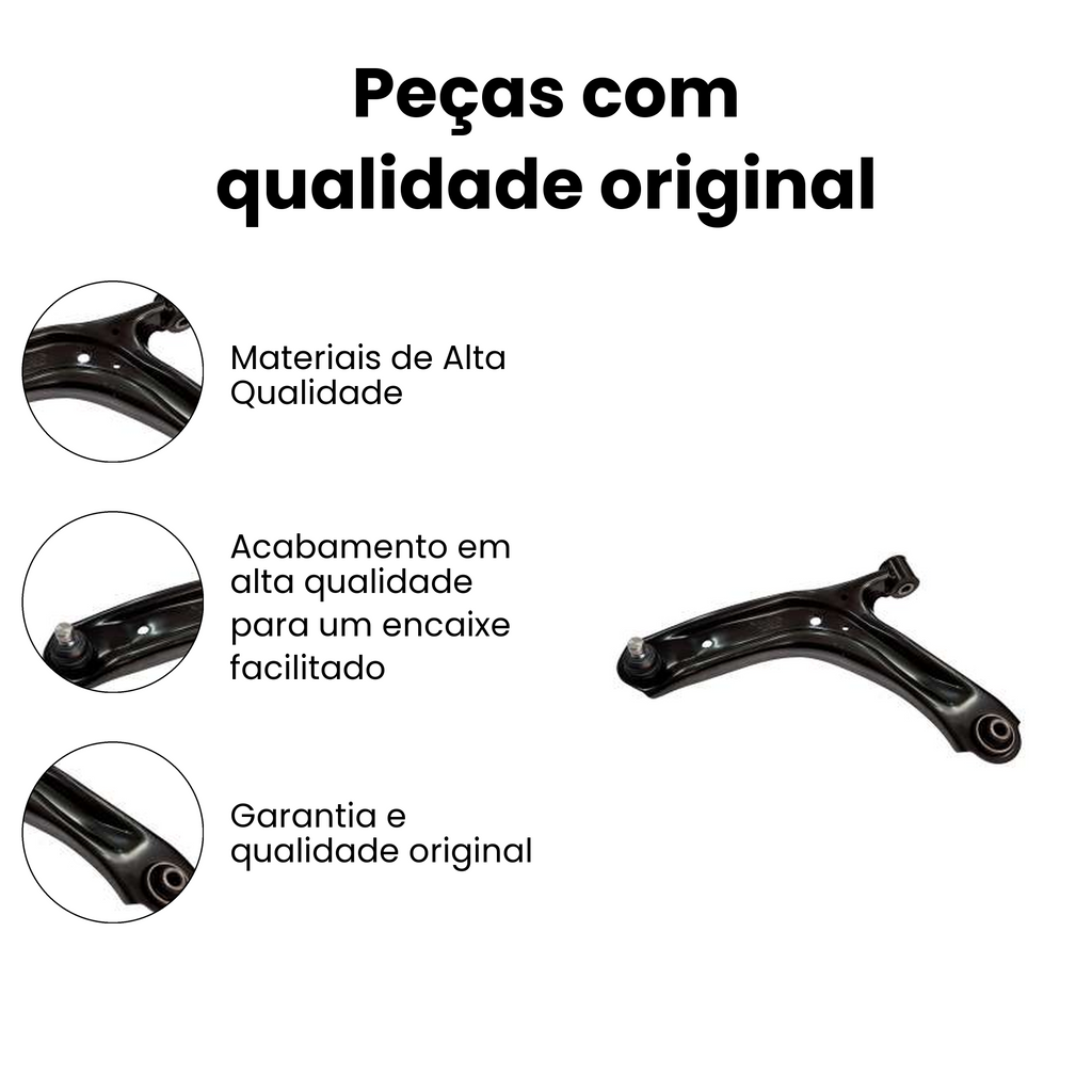 Bandeja Suspensão Dianteira Esquerda Inferior Kwid - Imagem 3
