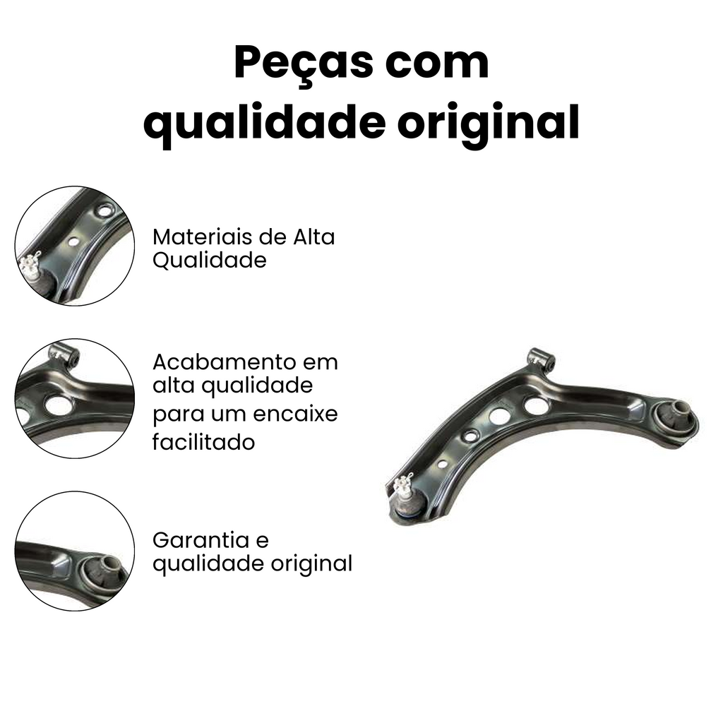 Bandeja Suspensão Dianteira Esquerda Inferior Toyota Etios - Imagem 3