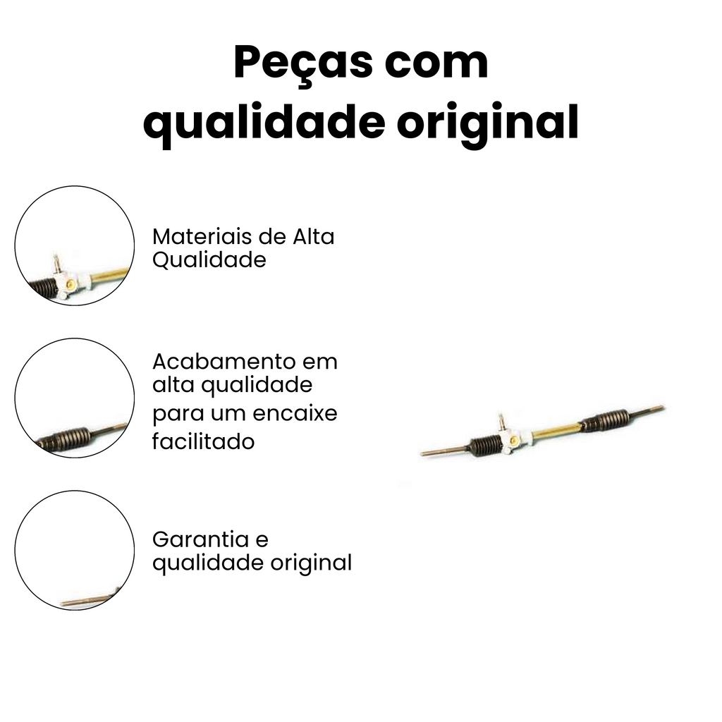 Caixa Direção Mecânica Com Axial Fiat Uno Fiorino - Imagem 3