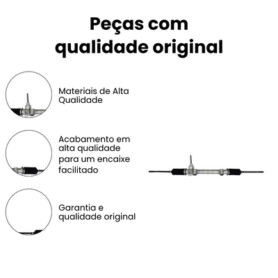 Caixa Direção Mecânica Com Axial Fiat Strada Siena Palio - Imagem 3