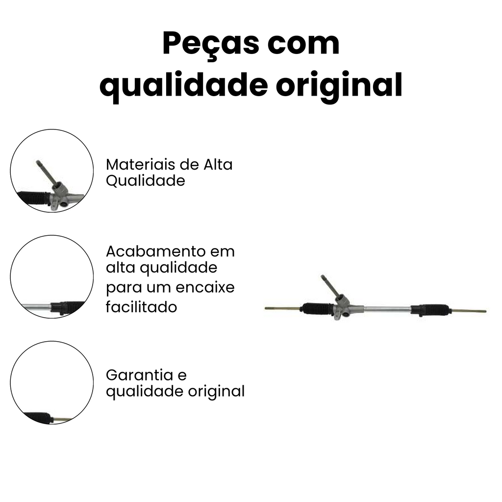 Caixa Direção Mecânica Sem Axial VW Polo Fox - Imagem 3