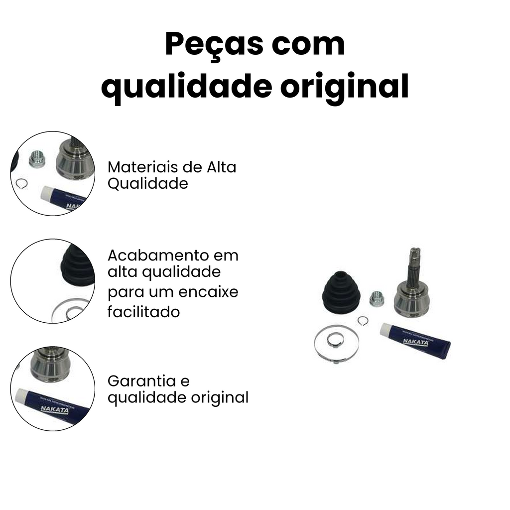 Junta Homocinética Roda Direito e Esquerdo Fiat Strada - Imagem 3