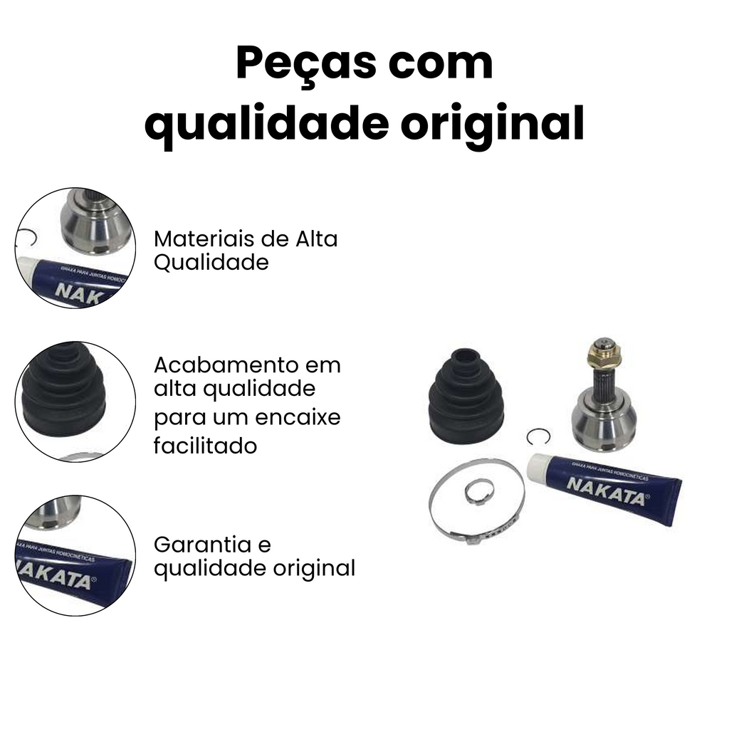 Junta Homocinetica Roda Tempra Tipo Direito/Esquerdo - Imagem 3
