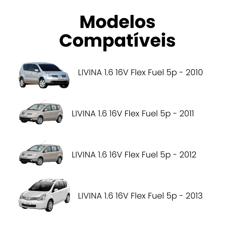 Kit Amortecedor Tras Dir Esq Nissan Grand Livina Livina Tiid - Imagem 4