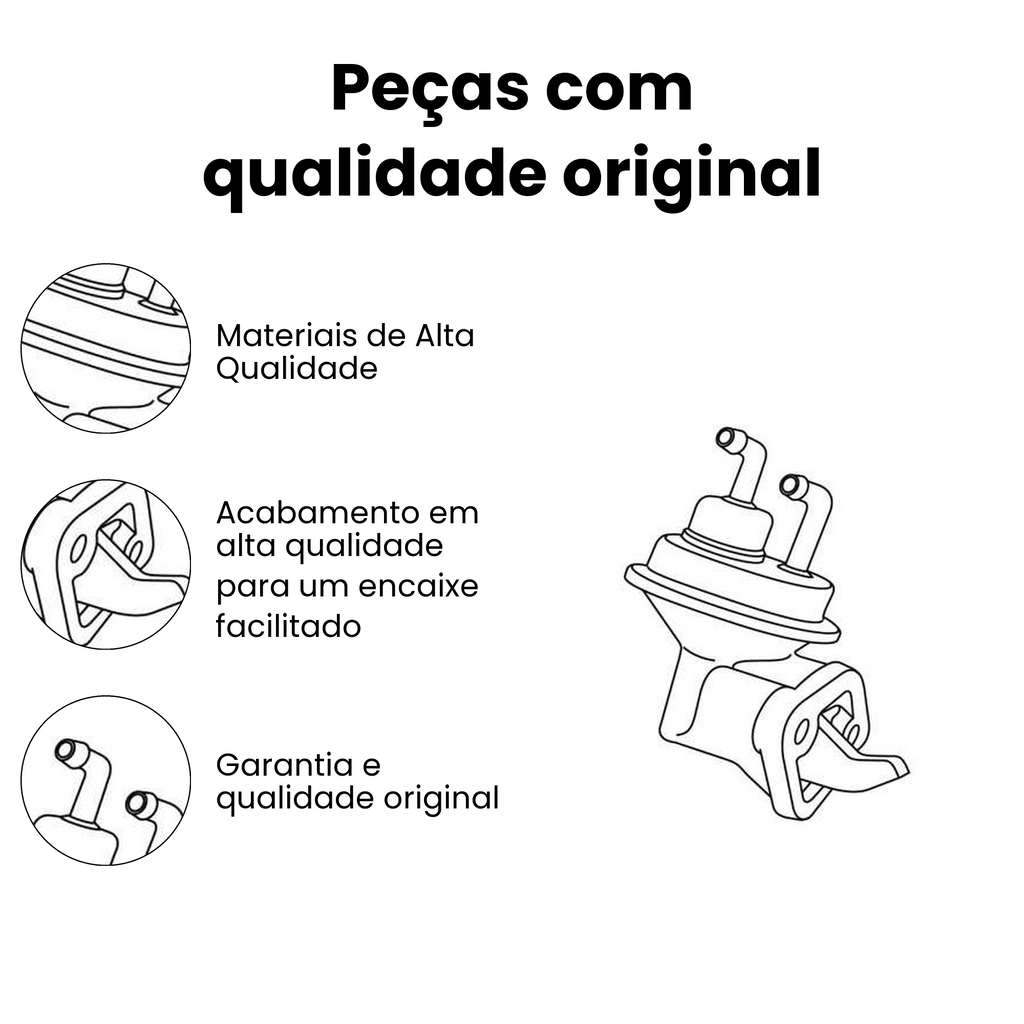 Bomba Combustível Mecânica VW Parati Pampa CHT 1.6 - Imagem 3