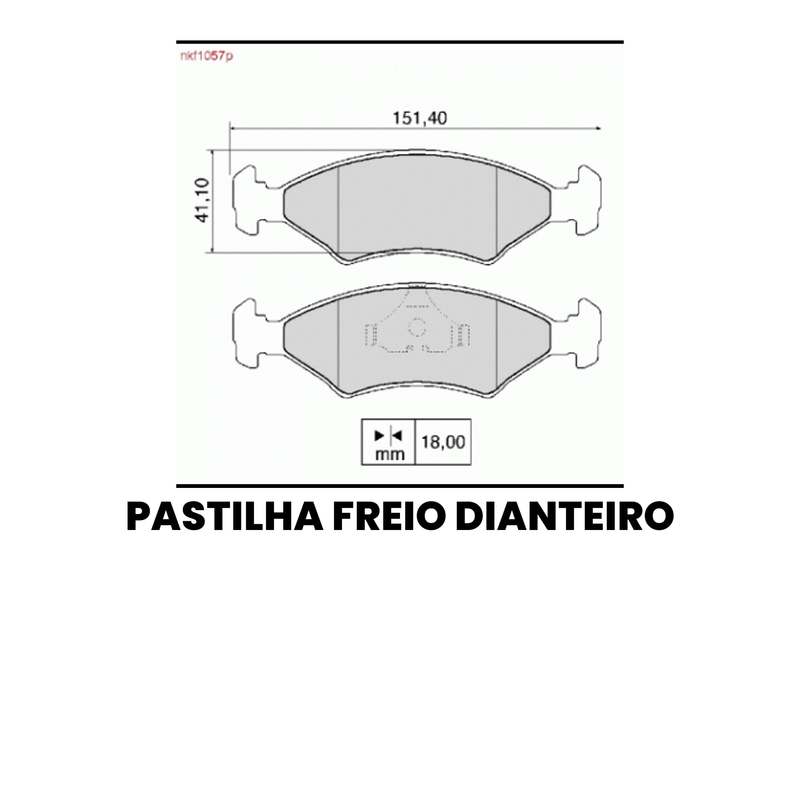 Pastilha Freio Diant Ford Courier - Imagem 2