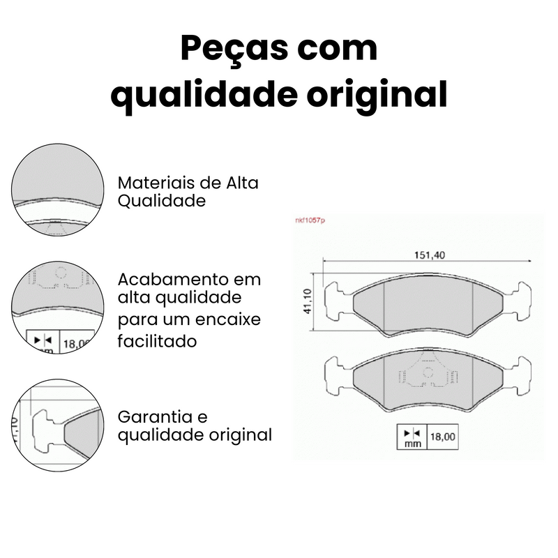 Pastilha Freio Diant Ford Courier - Imagem 3