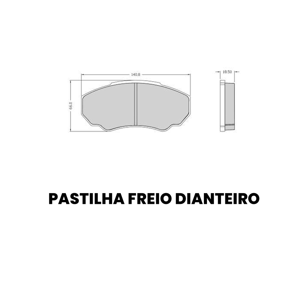 Pastilha Freio Dianteira Citroen Jumper 2001-2006 - Imagem 2