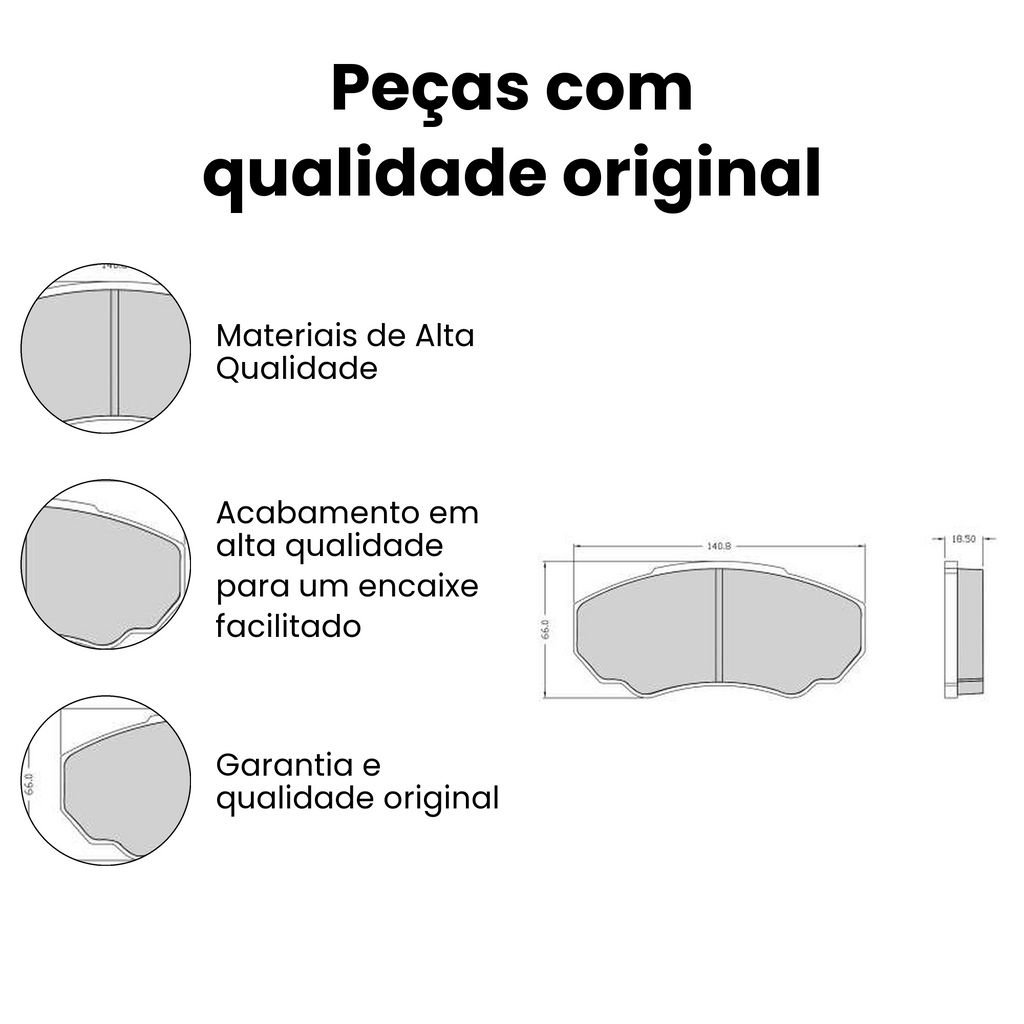 Pastilha Freio Dianteira Citroen Jumper 2001-2006 - Imagem 3