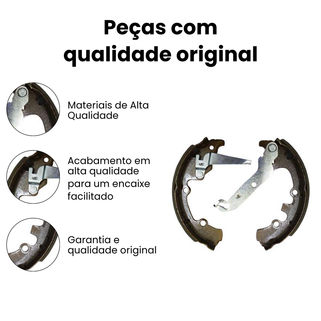 Sapata de Freio Traseira Com Haste Ford Fiesta - Imagem 3