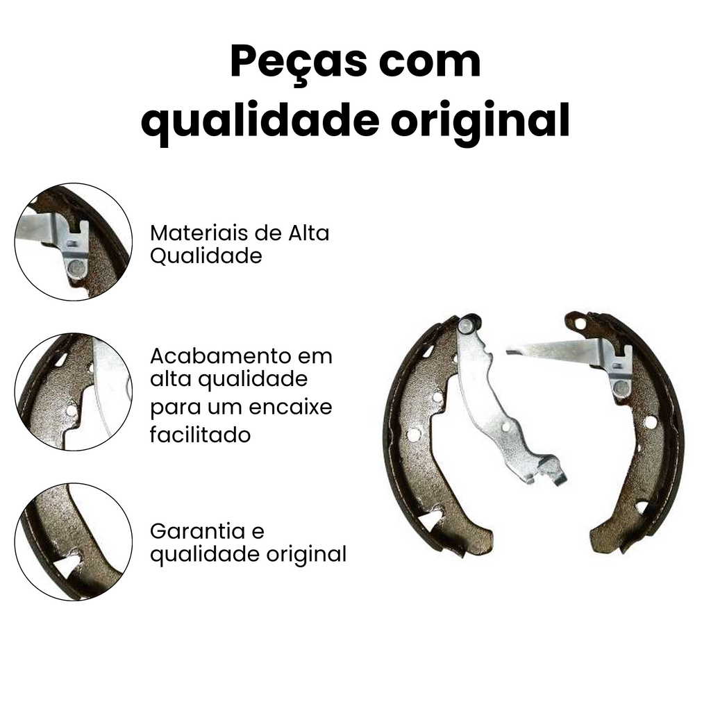 Sapata Freio Traseiro com Haste Fiat Palio NKF3001CAG - Imagem 3