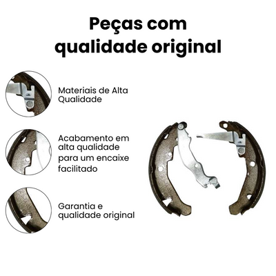 Sapata Freio Traseiro com Haste Fiat Palio NKF3001CAG - Imagem 3