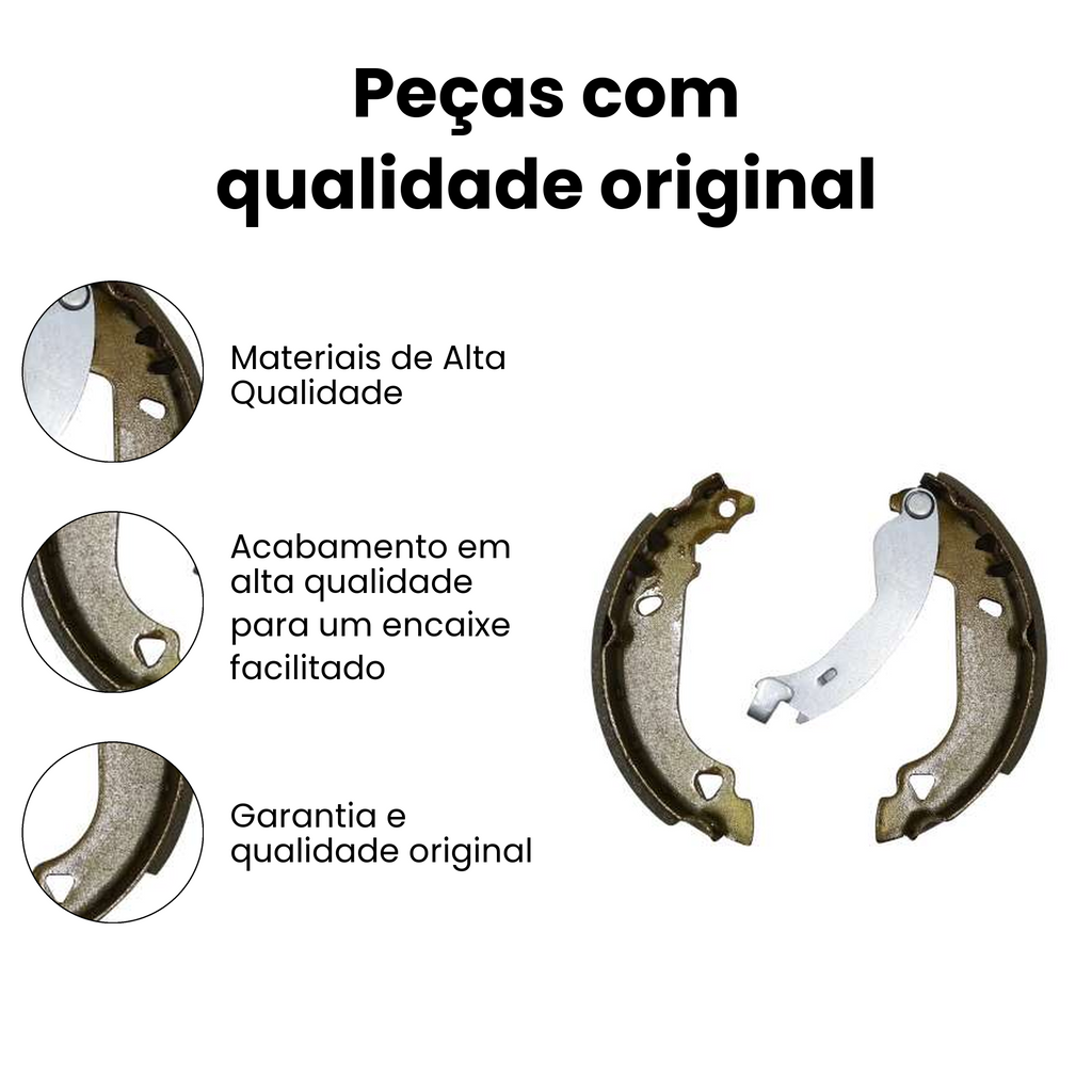 Sapata de Freio Traseira Com Haste Original Fiat Tempra - Imagem 3