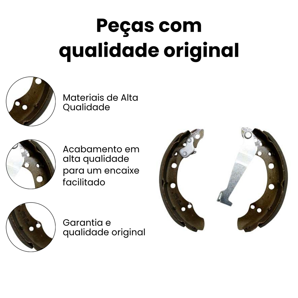 Sapata de Freio Traseira Com Haste Quantum Parati - Imagem 3