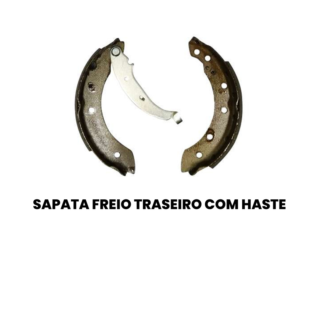Sapata de Freio Traseira Com Haste Renault Twingo Fiat Uno - Imagem 2