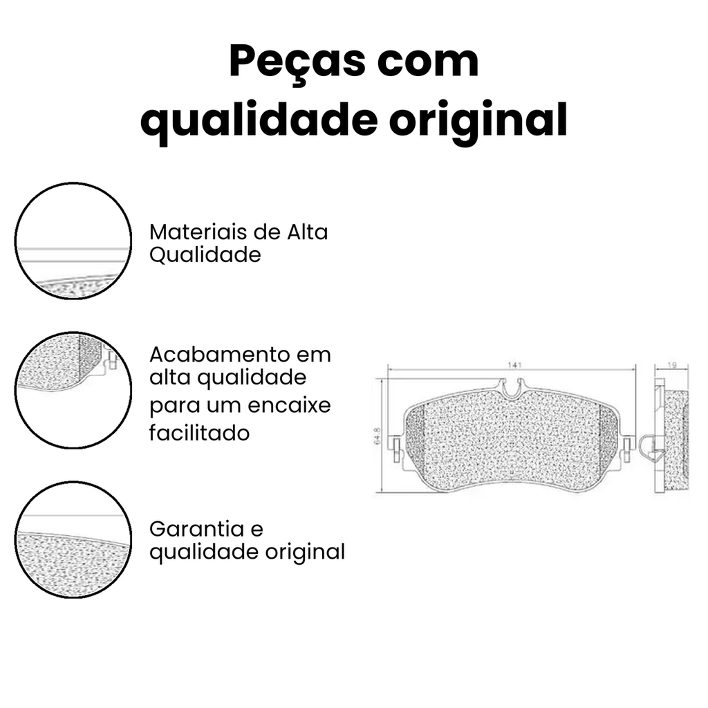 Pastilha de Freio Traseiro Nakata Amarok - Imagem 3