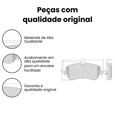 Pastilha de Freio Traseiro Nakata Amarok - Imagem 3