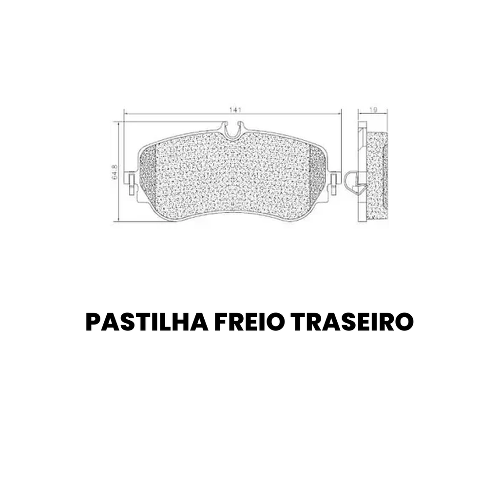 Pastilha de Freio Traseiro Nakata Amarok - Imagem 2