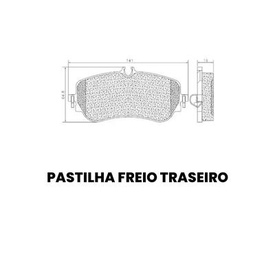 Pastilha de Freio Traseiro Nakata Amarok - Imagem 2