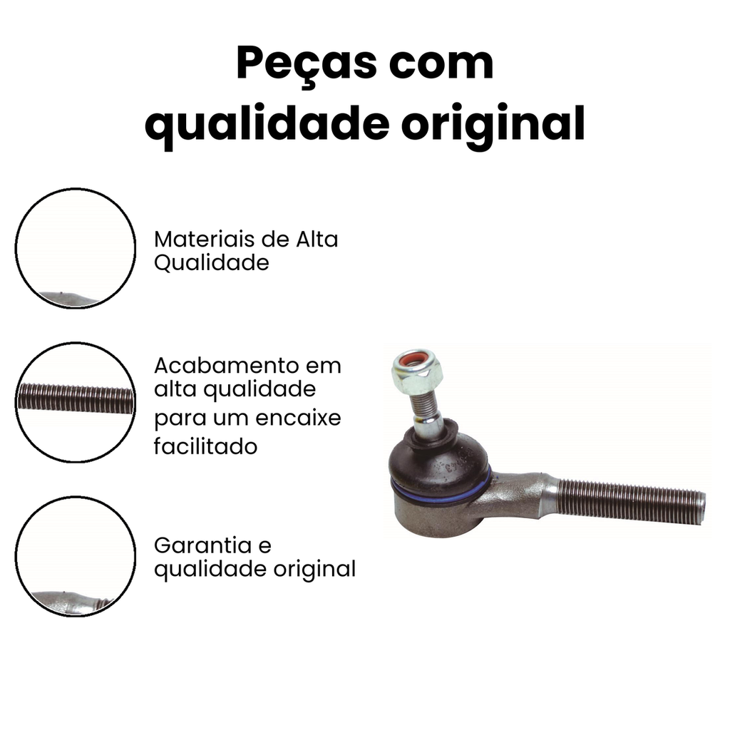 Terminal Direção Dianteiro (Dir/Esq) Belina - Imagem 3