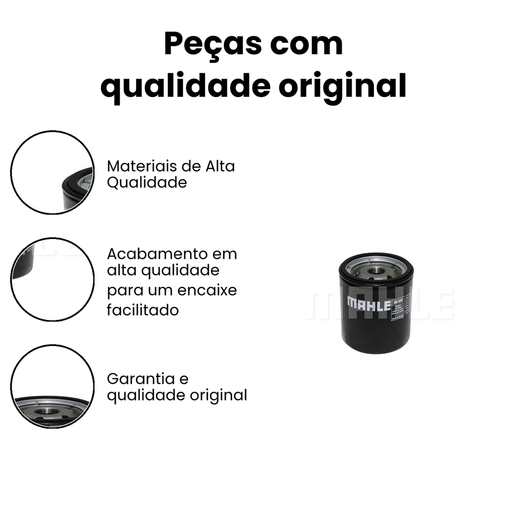 Filtro de Óleo MAHLE OC504 - Corsa, Strada - Imagem 3