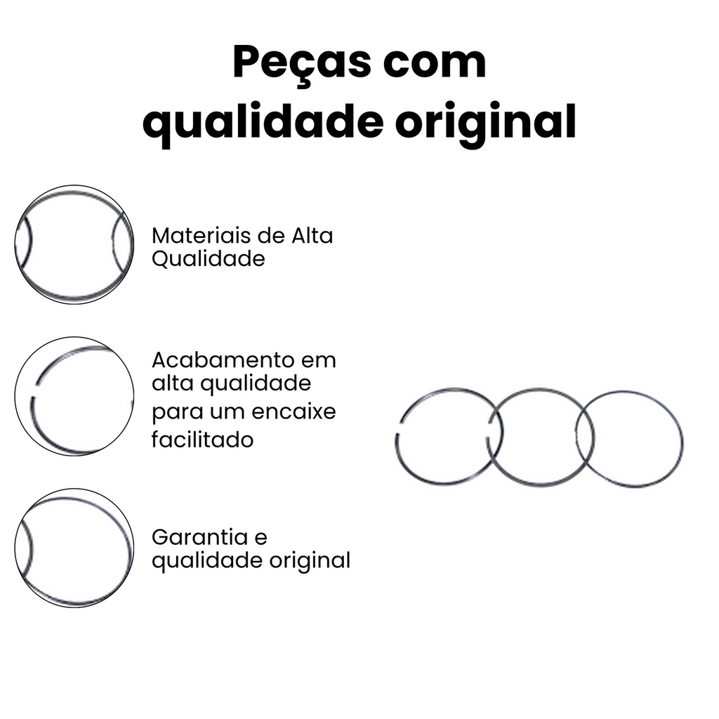 Anel Segmento P/ Motores Volvo D13 FH FM FMX Caminhões - Imagem 3