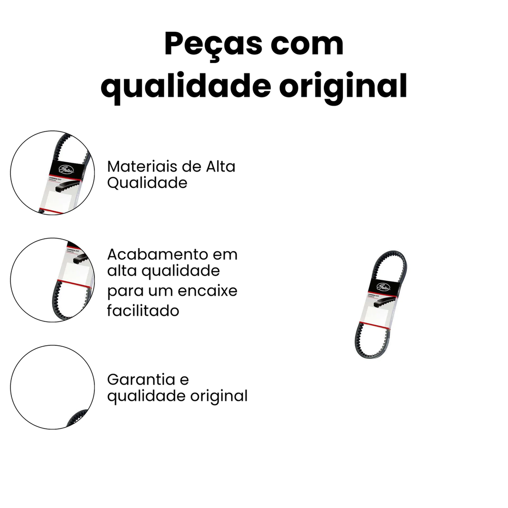 Correia Transmissão Continuamente Variável Yamaha Neo AT - Imagem 3