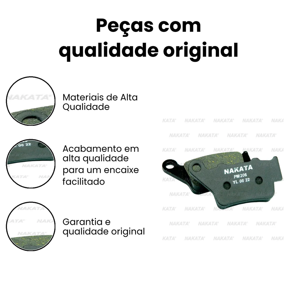 Pastilha Freio Traseiro NAKATA CB500VW/CB Scrambler - Imagem 3
