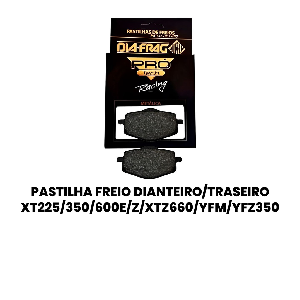 Pastilha Freio Dianteira/Traseira XT225/350/600E/Z - DT DT - Imagem 2