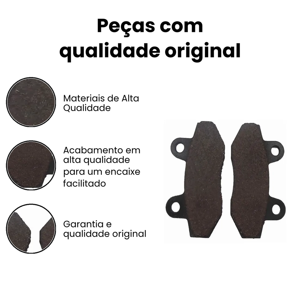 Pastilha Freio Dianteiro CBX250/CB125/Discover/Get/Shineray - Imagem 3