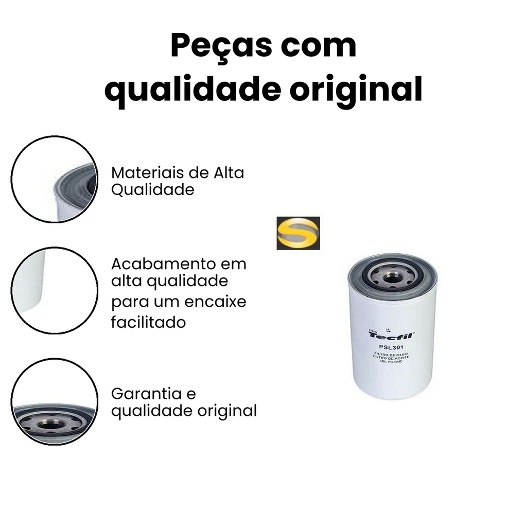 Filtro de Óleo TECFIL PSL301 - Modelos: OF L - Imagem 3