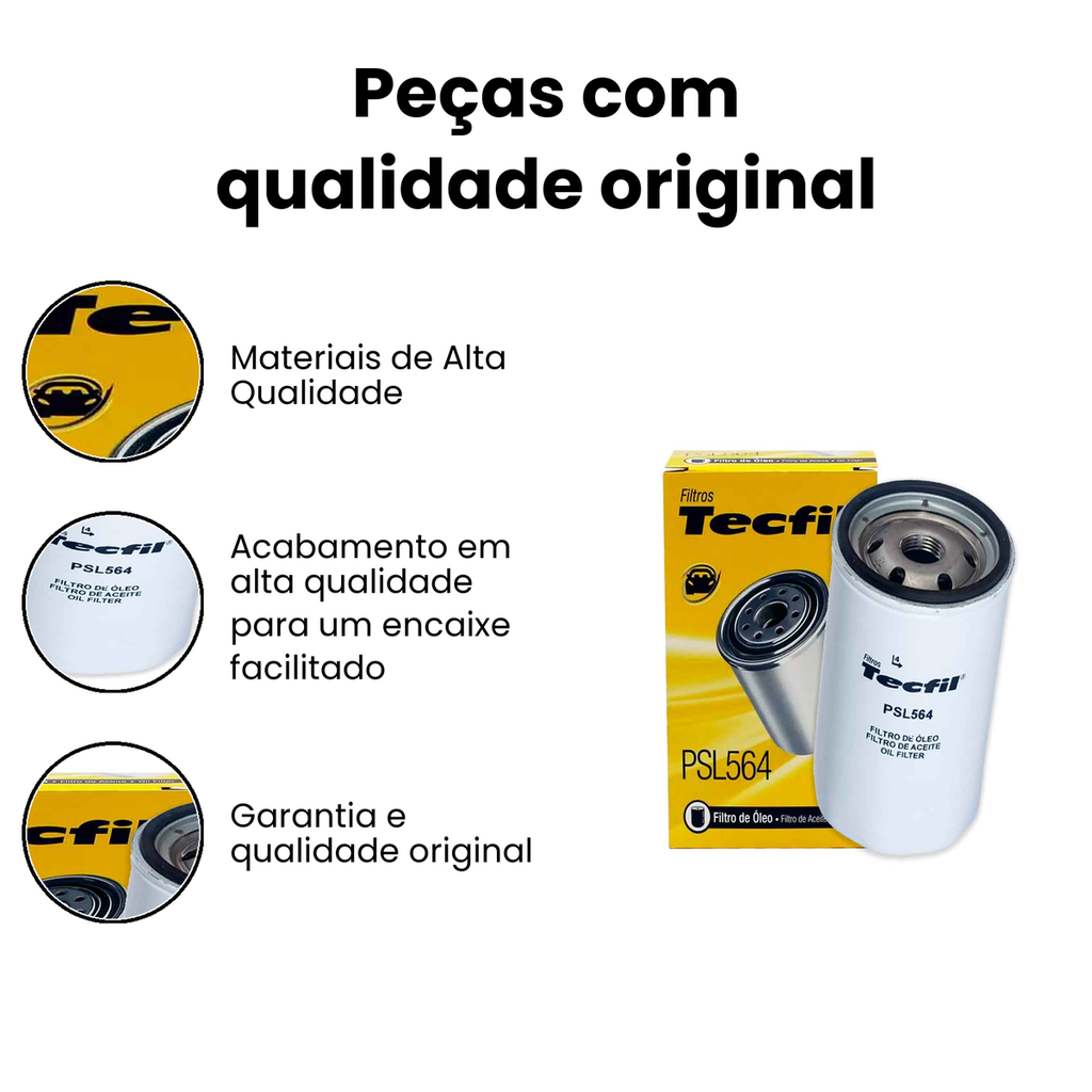 Filtro de Óleo TECFIL PSL564 - 100 S4 - Imagem 3