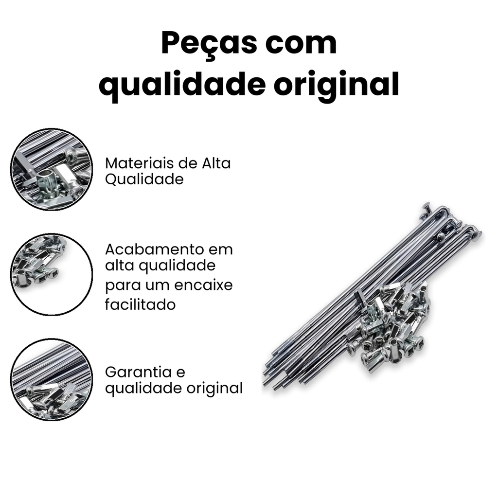 Jogo Raio Dianteiro C100 Biz 25mm (Tambor) - PARKER - Imagem 3